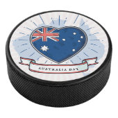 Australien Day Red Blue und White Eishockey Puck (3/4)