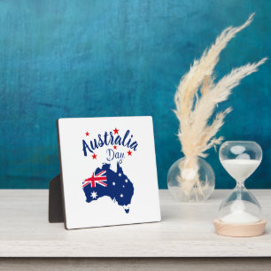 Australien Day Red Blue und White Fotoplatte