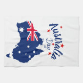 Australien Day Red Blue und White Geschirrtuch (Horizontal)