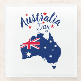 Australien Day Red Blue und White Glasuntersetzer