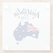 Australien Day Red Blue und White Glasuntersetzer (Rückseite)