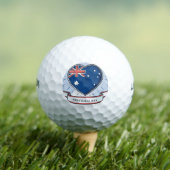 Australien Day Red Blue und White Golfball (Insitu T-Shirt)