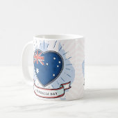 Australien Day Red Blue und White Kaffeetasse (Vorderseite Links)