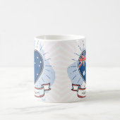 Australien Day Red Blue und White Kaffeetasse (Mittel)
