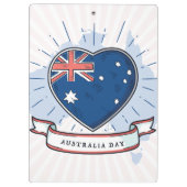 Australien Day Red Blue und White Klemmbrett (Rückseite)