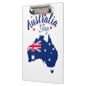 Australien Day Red Blue und White Klemmbrett (Links)
