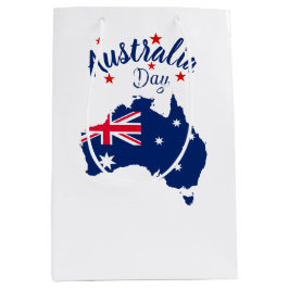 Australien Day Red Blue und White Mittlere Geschenktüte