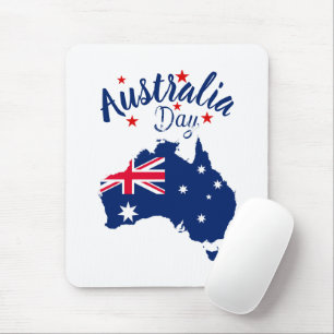 Australien Day Red Blue und White Mousepad
