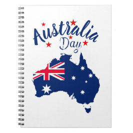Australien Day Red Blue und White Notizblock