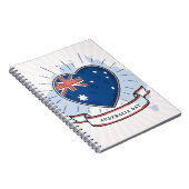 Australien Day Red Blue und White Notizblock (Rechte Seite)