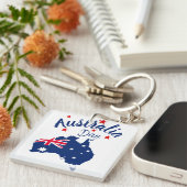 Australien Day Red Blue und White Schlüsselanhänger (Vorderseite rechts)
