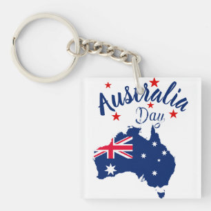 Australien Day Red Blue und White Schlüsselanhänger