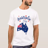 Australien Day Red Blue und White T-Shirt (Vorderseite)