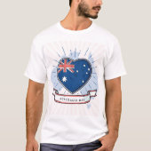 Australien Day Red Blue und White T-Shirt (Vorderseite)