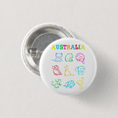 Australien Day Todler Shirt Funny Animals Australi Button (Vorne & Hinten)