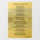 Australien der Platz zum Fensterklammern Fensteraufkleber (Blatt)