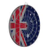 Australien Design in Carbon Fibre Chrome Style Dartscheibe (Vorderseite Links)