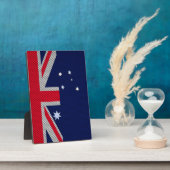 Australien Design in Carbon Fibre Chrome Style Fotoplatte (Seite)