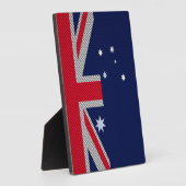 Australien Design in Carbon Fibre Chrome Style Fotoplatte (Seite)