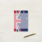 Australien Design in Carbon Fibre Chrome Style Post-it Klebezettel (Auf Schreibtisch)