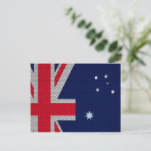 Australien Design in Carbon Fibre Chrome Style Postkarte (Stehend Vorderseite)