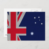 Australien Design in Carbon Fibre Chrome Style Postkarte (Vorne/Hinten)