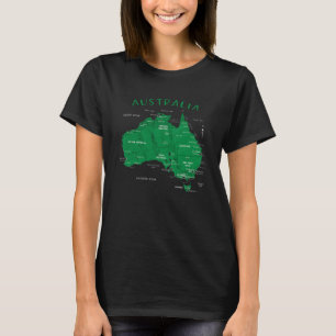 AUSTRALIEN DETAILLIERTER KARTE-T - Shirt