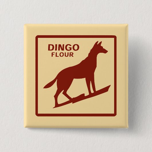 Australien - Dingo Mehl Button (Vorderseite)
