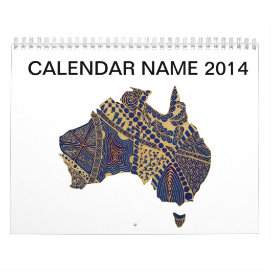 Australien Doodle Tan Red Blue Kalender (Titelbild)