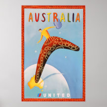 Australien Druck Reiseplakat australische Kunst