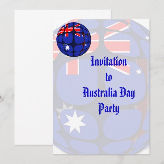 Australien Einladung (Vorne/Hinten)