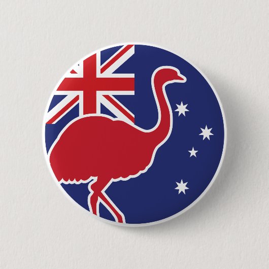 Australien Emu Australian National Animal Flag Button (Vorderseite)