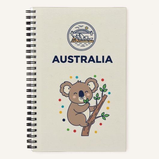 Australien-Erbe & Koala-Eukalyptus-Foto Notizblock (Vorderseite)
