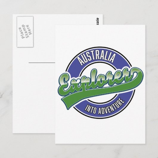 Australien Erforscher im Abenteuer Postkarte (Vorne/Hinten)