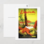 Australien Exmouth South Devon Vintage Poster Postkarte (Vorne/Hinten)