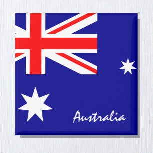 Australien Fahne & Sydney Urlaub/Sportfans Magnet