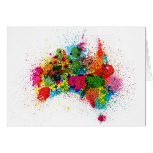 Australien-Farbe spritzt Karte