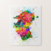 Australien-Farbe spritzt Karte Puzzle (Vertikal)