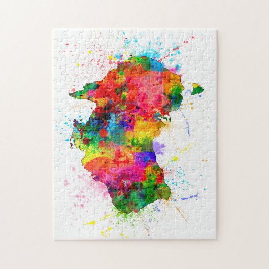 Australien-Farbe spritzt Karte Puzzle (Vertikal)