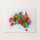 Australien-Farbe spritzt Karte Puzzle (Horizontal)