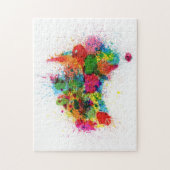 Australien-Farbe spritzt Karte Puzzle (Vertikal)