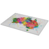 Australien-Farbe spritzt Karte Schneidebrett (Ecke)