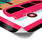 Australien farbiges Reiseplakat Poster (Ecke)