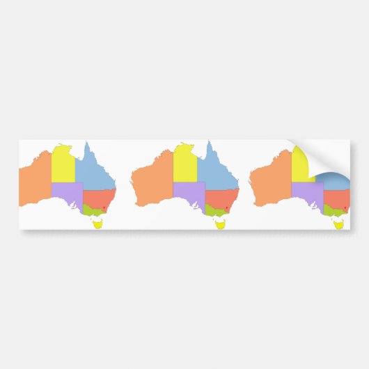 Australien-Farbkarte, Australien Autoaufkleber (Vorne)