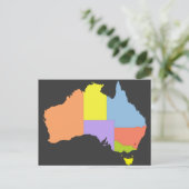 Australien Farbkarte, Australien Postkarte (Stehend Vorderseite)