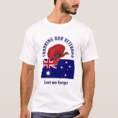 Australien Flag DANK IHNEN VETERANER T-Shirt (Vorderseite)
