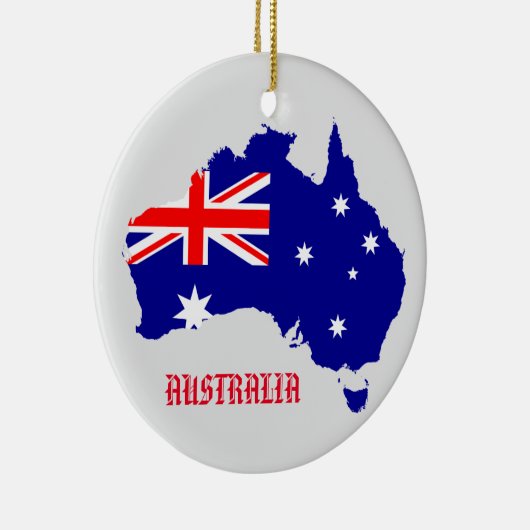 Australien Flag Map Circle Ornament (Rechts)