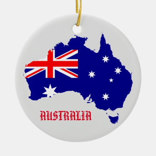 Australien Flag Map Circle Ornament (Vorne)