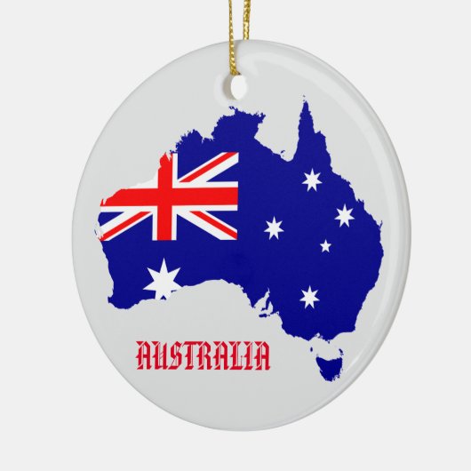 Australien Flag Map Circle Ornament (Links)