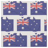AUSTRALIEN Flag Map Kontur Stoff (Nahaufnahme)